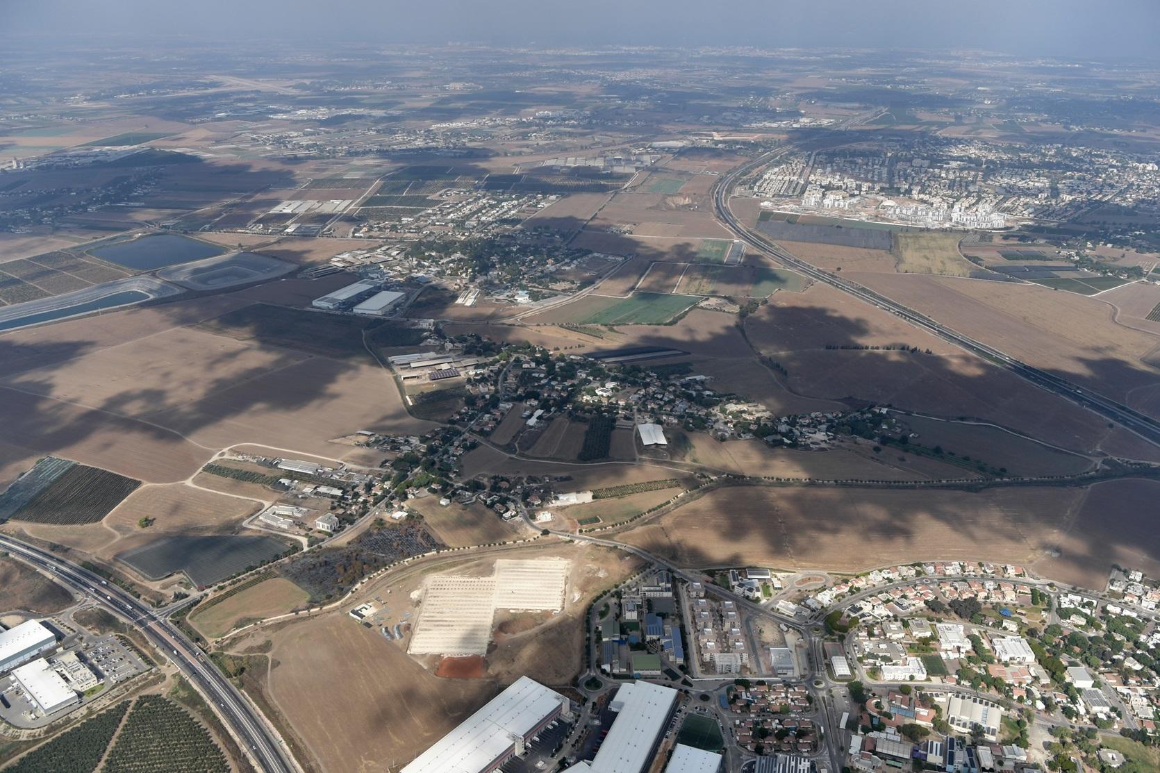 קריית גת מהאוויר (צילום: קובי גדעון, לע"מ)