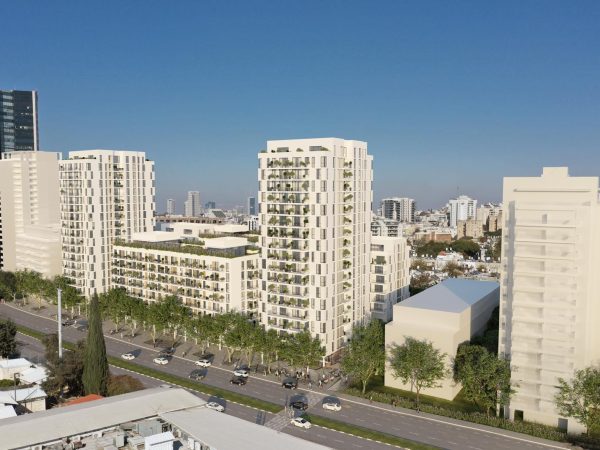 הפרויקט של יובלים בדרך השלום בתל אביב (הדמיה: אנדו סטודיו, משרד אדריכלים ברעלי לויצקי כסיף)