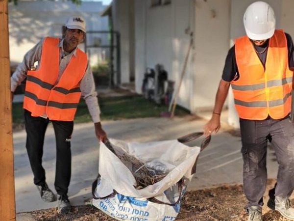 התחלת עבודות השיקום של קיבוץ כרם שלום (צילום: שי בר הנדסה)