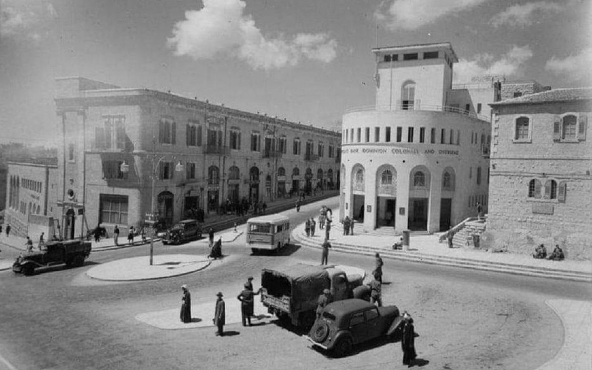 כיכר צה"ל בירושלים, כשעוד נקראה כיכר אלנבי, בשנת 1940 (צילום: באדיבות אוסף מטסון)