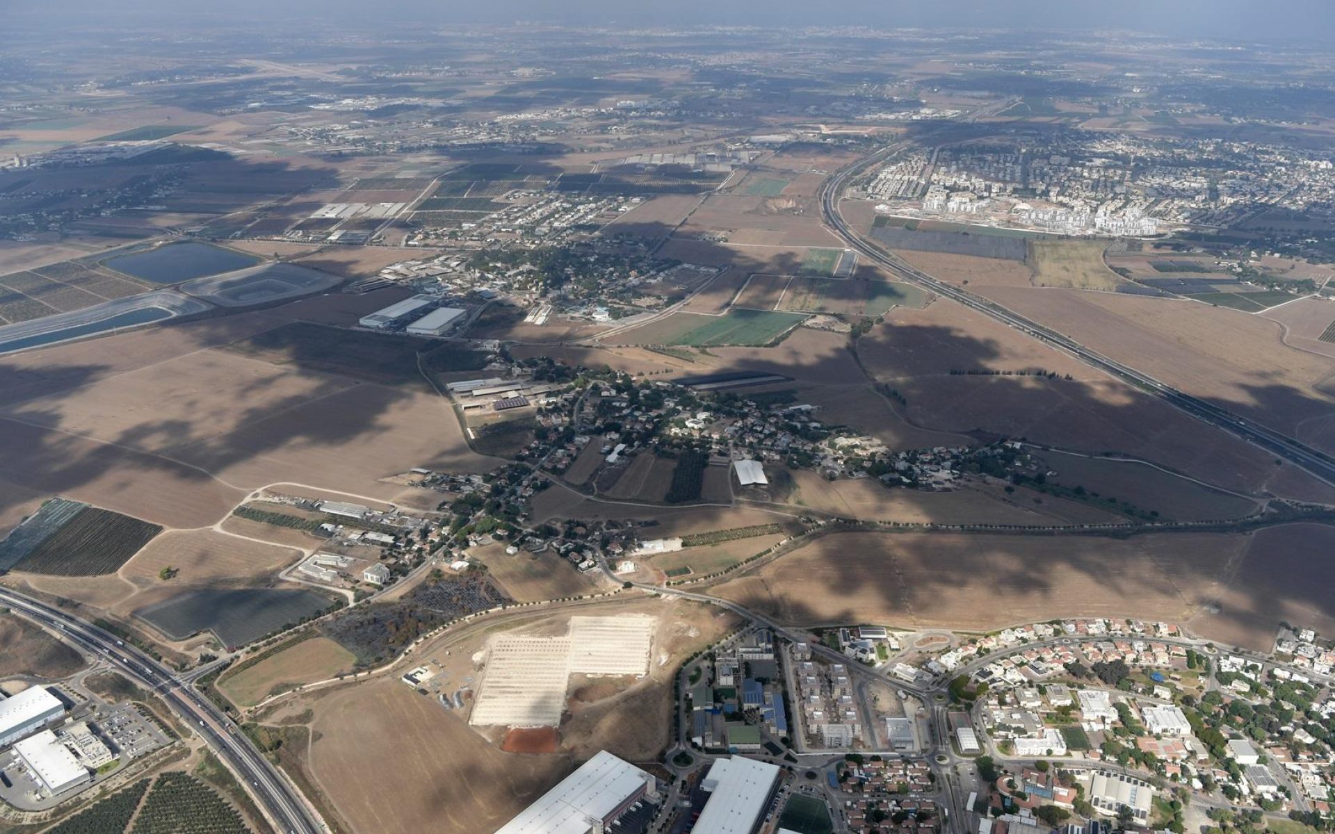 קריית גת מהאוויר (צילום: קובי גדעון, לע"מ)