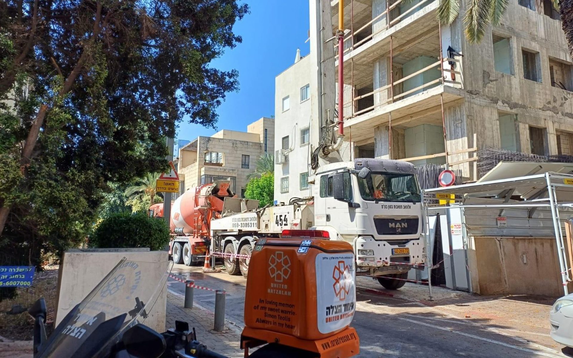 אתר התאונה בתל אביב (צילום: באדיבות איחוד הצלה)