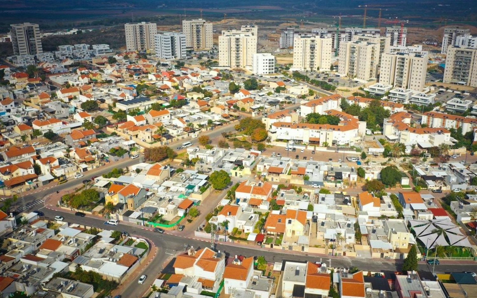 שדרות מהאוויר (צילום: באדיבות עיריית שדרות)